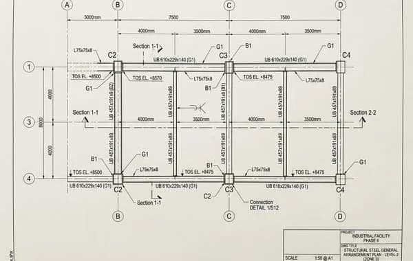 General arrangement framing plan verifying contracted scope boundaries