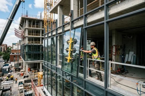 Commercial curtain wall and storefront glazing shop drawings