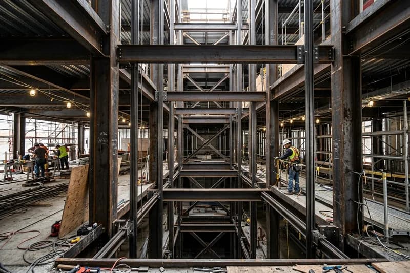 Architectural metal screen drawing showing laser-cut pattern and outrigger brackets