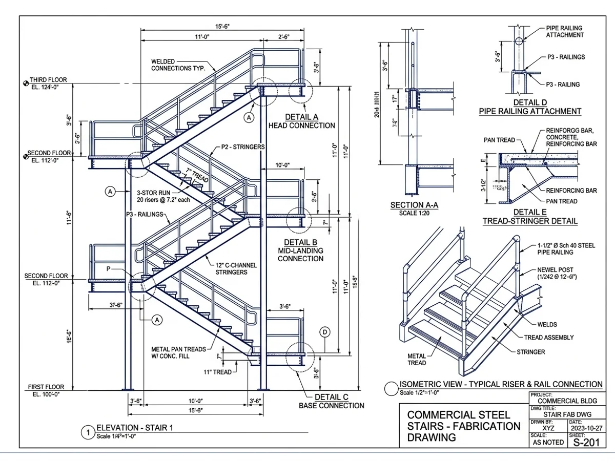 Real photograph of structural column assembly with welded heavy base plate in fabrication facility